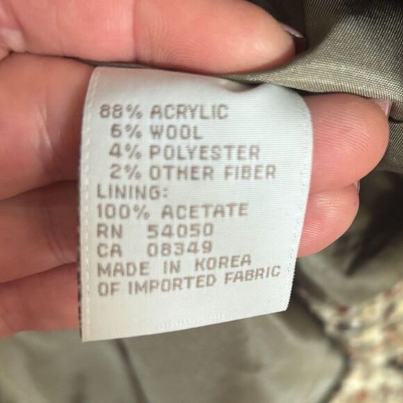 JONES NEW YORK WOOL BLEND TWEED CASUAL WORKWEAR EVERYDAY SMART CASUAL BLAZER - Picture 5 of 5